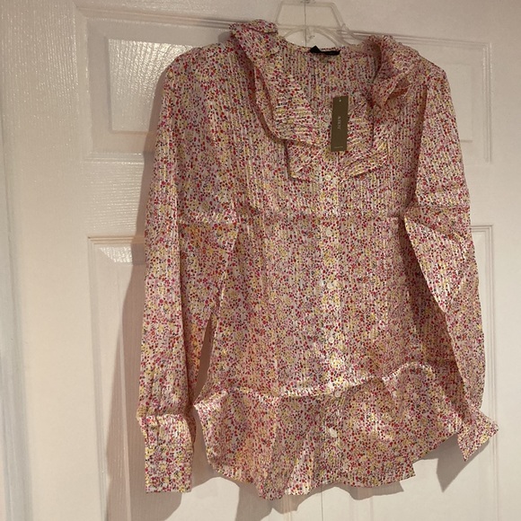 J.Crew Ruffle top in field day print - Picture 5 of 11